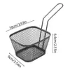 Cesta de Fritura para Batatas Fritas Pronta para Envio Transfronteiriço, Cesta de Rede para Fritar Salgadinhos, Cesta Escorredora de Óleo, Cesta para Frango Frito de Restaurante Ocidental, Cesta para Batatas Fritas