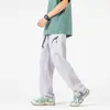 Enviado directamente desde fabricantes de comercio exterior, Pantalones casuales de moda, Pantalones funcionales de trabajo transpirables de color liso para exteriores, Pierna recta holgada, Multibolsillos