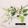 Simulación de accesorios de fotografía de boda de frutos de olivo flores artificiales bayas de arándano ramo de simulación de escritorio para el hogar bayas de 5 horquillas