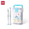 Deli Hm199 Marcador de Doble Punta a Base de Agua de Polo Triangular Pluma de Cómic Pintada a Mano para Niños Pluma de Graffiti Marcador