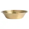 Plato Hondo Plano de Acero Inoxidable Estilo Coreano, Plato para Ensalada de Frutas y Verduras, Plato para Pasta, Plato Dorado Comercial, Plato Redondo para Langosta