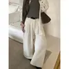 [Songming] Jeans de estilo coreano de corte holgado de cintura alta para mujer, nueva colección otoño 2026, pantalones de pierna recta, R0120D