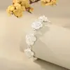 Pulsera de Flor de Rosa Nicho Versátil Elegante Joyería de Alta Gama Joyería de Mano para Mujer Regalo Flor Retro Fresca Literaria