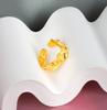 Comercio Exterior Europeo y Americano Estilo Coreano Simple Nicho Plata Esterlina 925 Anillo Irregular para Mujer ins Abierto Textura de Papel de Estaño Anillo de Dedo