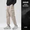 Mono de invierno para hombre, pantalones gruesos con forro polar para hombre, nuevos pantalones de otoño e invierno, pantalones casuales, pantalones deportivos, pantalones