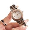Reloj de cuarzo con correa de acero para mujer, serie Gipsophila, con diseño de explosiones, estilo clásico, con diamantes, venta al por mayor.