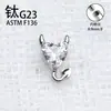Aleación de Titanio F136 Rosca 0.9 Clavo para Hélice Auricular Clavo para Labio Mariposa Joyería Joyería para Piercing con Rosca Interna Joyería Personalizada para Oreja G23