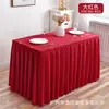 Saia de Mesa com Velcro Evento de Casamento Hotel Escritório Mesa de Conferência Toalha de Mesa Retangular Exposição Mesa de Assinatura Retangular Saia de Mesa