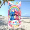 Toalha de Praia Lilo & Stitch Desenho Animado Transfronteiriça, Toalha de Banho Absorvente de Microfibra Secagem Rápida, Direto do Fabricante