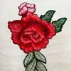 Accesorios de ropa Nuevo parche de tela bordado encaje soluble en agua de alta gama exquisito par de flores coloridas serie de flores rojas suaves