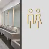 Letrero acrílico para puerta de baño de hombres y mujeres, placa de puerta personalizada para inodoro, letrero de baño, letrero, pegamento trasero