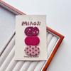 Clip BB de Tela Oval para Flequillo de Niños Clip Coreano de Tela de Puntos Ondulados para Bordes de Cabello Ralo Mini para Bebé Paquete de 3 Tarjetas para el Cabello