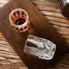 Harmony Home Cristal Grabado Retro de Alta Gama para Licores Mini Vasos de Chupito Vaso para Whiskey Vodka Licores Vaso para Vino Blanco