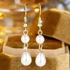 Pendientes de Perla Sencillos y de Moda Rongxing Transfronterizos, Pendientes de Borla de Gama Alta, Regalo de Boda y Cumpleaños para Mujer