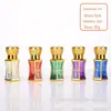 Fornecido Diretamente do Fabricante, Garrafas de Perfume com Embalagem Colorida, Garrafas de Óleo Essencial, Frascos Spray para Perfume, Frascos de Amostra, Garrafas de Vidro Vazias com Rolo Dourado