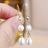 Pendientes de Perla Sencillos y de Moda Rongxing Transfronterizos, Pendientes de Borla de Gama Alta, Regalo de Boda y Cumpleaños para Mujer