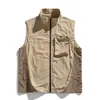 Estilo Pareja de Verano Ligero Estilo Montaña Exterior Resistente al Agua Transpirable Multibolsillos Chaleco de Trabajo para Senderismo Marca de Moda