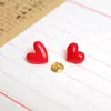 Lindo Estilo Japonés Corazón Rojo Corazón Corazón Corazón Broche con Forma de Corazón Insignia de Dibujos Animados Insignia Botón Pin Accesorios para Zapatos de Estudiante para Mujer Bolsos