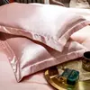 Funda de almohada de seda estilo europeo para belleza funda de almohada de seda funda de almohada de seda de hielo 48*74 cm al por mayor exportación transfronteriza toalla de almohada