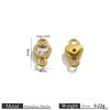 Aço Titânio Dourado Conector de Duplo Furo Pingente de Coração Colorido Inlaid de Duplo Furo Acessórios para Joias de Pulseira Colar DIY Atacado