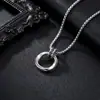 Novo colar transfronteiriço de aço titânio não desbota para homens, acessório de moda versátil de nicho de luxo leve para mulheres, estilo europeu e americano