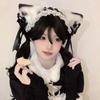 Cosplay Lolita Azul Pinza para el Cabello Orejas de Gato Lindo Cat Niang Orejas de Bestia Lazo Banda para el Cabello Tocado de Alta Gama para Niña
