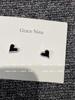 ¡No te cansas de usarlo! Pendientes de Diamante Negro Flash Amor para Mujer Pendientes de Lujo Ligero Gama Alta Diseño de Nicho Pendientes Elegantes Dulces Frescos
