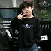 Roupa Base Outono para Menino Top de Bebê Camiseta Tendência Infantil Camiseta de Manga Longa Cartoon Estiloso para Primavera e Outono Algodão Puro