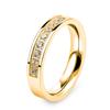 Anillo Simple de Acero Inoxidable con Circonita Personalizada de 4 mm, Estilo Europeo y Americano, Superventas Transfronterizo de Amazon para Parejas, Versátil para Mujeres
