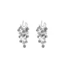 Pendientes de Aguja para Oreja con Lentejuelas, Flecos y Escamas de Pescado, Placa para Incienso de Mosquito, Pinza para Oreja, Pendientes de Moda con Estilo Avanzado de Metal Pesado