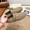 Mocasines Casuales Estilo Old Money Vintage para Mujer 2026 Tendencia Otoño Nueva Colección Punta Redonda Suela Suave Slip-On Hebilla Zapatos Birkenstock