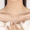 Diseño de Nicho de Punto de Estrella Exquisita Cadena de Clavícula Redonda de Circonita Lujo de Gama Alta Accesible Elegante Regalo de Cumpleaños Entrega