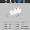 Foco LED de montaje abierto con ángulo ajustable, tipo techo, para el hogar, sin apertura, de cuatro cabezales, cuadrado, para sala de estar, lámpara de cubo, Downlight