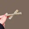 Pinza de Pelo con Lazo de Cristal de Moda Coreana para Mujer, Nuevo Clip para Flequillo Lateral de Verano con Sentido de Atmósfera, Pinza de Pato