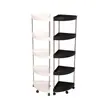 Estante de Almacenamiento para Cocina, Estante de Almacenamiento para Baño, Estante de Esquina, Almacenamiento de Esquina para Inodoro de Pie, Organizador de Baño de Múltiples Niveles