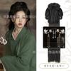 Peluca Hanfu Integrada Pelucas Estilo Wei Jin Moño de Cabello Accesorios para el Cabello Estilo Antiguo Estilo Túnica de los Reinos Combatientes Almohadilla Trasera para el Cabello Costosa Antigua
