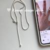 Corea del Sur Dongdaemun collar nuevo S925 cuentas de plata de ley collar ajustable cadena apilada simple para clavícula para mujeres