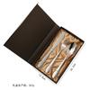 Set de cuatro piezas de cuchillo, tenedor y cuchara de acero inoxidable 410 con estampado de piel de serpiente transfronterizo, creativo estilo occidental, cuchillo dorado para bistec, set de regalo para hotel