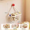 Cesta de almacenamiento de jengibre y ajo para cocina, multifuncional, estante de almacenamiento de pared sin perforaciones, organizador de condimentos, cesta de almacenamiento