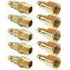 Conector rápido americano 1/4NPT 10 piezas de conector de rosca externa conector de rosca interna conector de tubo de aire cabezal de boquilla de aire