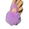 Nova Boneca de Pelúcia de Coelho Preguiçoso com Imitação de Pelo Chaveiro Pingente Joia Fofa Feita à Mão em estoque Cabelo Rápido