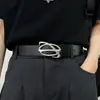 2026 Nuevo Cinturón de Cuero Ancho Negro Vintage para Hombre para Jeans, Cinturón de Moda para Hombres Jóvenes y Mujeres, Estilo Americano