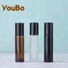 Frasco Roll-On de Vidrio Negro de 10 ml con Tapa de Baquelita, Botella para Aceites Esenciales, Botella para Perfume, Botella para Aceite Labial