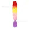 Fibra química de tres colores, cuatro colores, cinco colores, degradado, seda de alta temperatura, trenza grande, trenza jumbo, trenza burbuja, material para trenzas de cabello