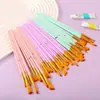 12 Caramelos Set de Pinceles de Cuatro Colores Nylon Plástico Acuarela Gouache Acrílico Suministros para Pintura Artística Fábrica al por Mayor