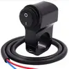 Piezas de Modificación de Manillar de Motocicleta Botón Redondo Impermeable de Dos Velocidades con Luz LED Interruptor de Aleación de Aluminio