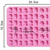 60 Cavidades Molde para Gominolas Moe 60 Cavidades Fruta Animal Chocolate Gominola Gelatina Azúcar QQ Molde de Silicona