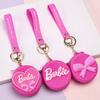 Porta-moedas Mini Chaveiro Bolsa de Chaves Silicone Desenho Animado Amor Barbie Armazenamento