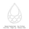Paquete de 5 Piezas Colgante Triángulo Geométrico de Acero de Titanio Gota de Agua Abanico DIY Forma de Rombo Elemento Colgante para Collar de Acero Inoxidable Joyería