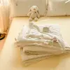 Colcha de Verão Refrescante Classe A, Borda de Algodão Lavado Puro, Colcha de Ar Condicionado, Colcha de Verão Lavável à Máquina, Núcleo Fino, Conjunto de Quatro Peças para Crianças